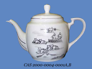 Porcelain teapot, CAS 2000-0004-0001A,B