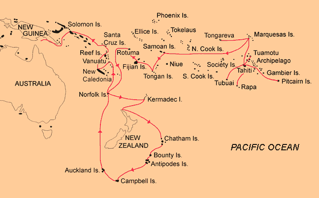 Map of Beck's journey