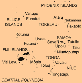 Map of Central Polynesia